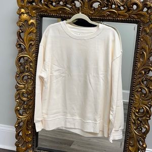 Fabletics Go-to Crewneck Creamy Sweatshirt Women Size XL